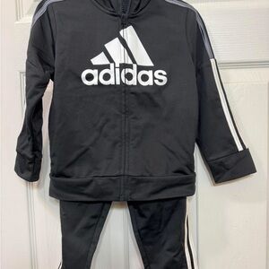 Adidas Black Tracksuit Set